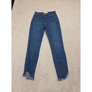 Kancan Jeans Womens 3 High Rise Detail Hem Skinny Jeans